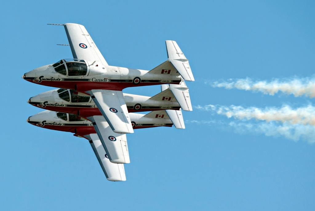 The squadron consists of 9 Canadair-built CT-114 Tutor jet trainers which were first acquired in 1963